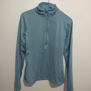 Nike Pro 1/2 zip Long Sleeve top Medium Blue Green